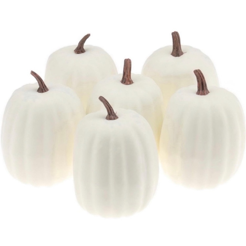 NWT 6 fake pumpkins fall small